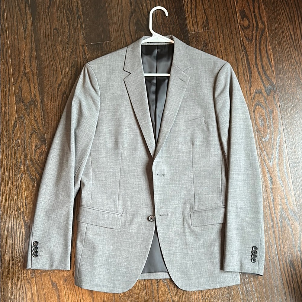 Theory Gray Sport Coat Modern Tailored Blazer